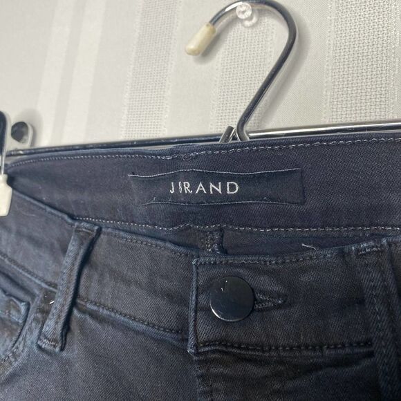 J Brand Skinny Jeans Occult Wash Factory Faded Black Dark Gray Pants Raw Hem 27 - Picture 2 of 11